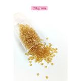 Mbb E-Ticaret Dökme Cam Kum Boncuk (8/0) 3 mm - 20 Gram - Şeffaf Koyu Sarı - BNC176