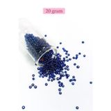 Mbb E-Ticaret Dökme Cam Kum Boncuk (8/0) 3 mm - 20 Gram - Şeffaf Lacivert - BNC166