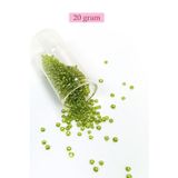 Mbb E-Ticaret Dökme Cam Kum Boncuk (8/0) 3 mm - 20 Gram - Şeffaf Yeşil - BNC167