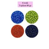 Mbb E-Ticaret Dökme Cam Kum Boncuk (8/0) 3 mm - 4 Renk - Toplam 80 Gram - BNC421