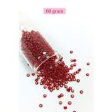 Mbb E-Ticaret Dökme Cam Kum Boncuk (8/0) 3 mm - 60 Gram - Koyu Kırmızı - BNC224