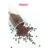 Mbb E-Ticaret Dökme Cam Kum Boncuk (8/0) 3 mm - 60 Gram - Parlak Koyu Kestane - BNC209