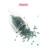 Mbb E-Ticaret Dökme Cam Kum Boncuk (8/0) 3 mm - 60 Gram - Şeffaf Gri - BNC215