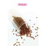 Mbb E-Ticaret Dökme Cam Kum Boncuk (8/0) 3 mm - 60 Gram - Şeffaf Kahve - BNC198