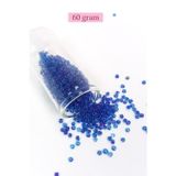 Mbb E-Ticaret Dökme Cam Kum Boncuk (8/0) 3 mm - 60 Gram - Şeffaf Koyu Mavi - BNC202