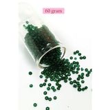 Mbb E-Ticaret Dökme Cam Kum Boncuk (8/0) 3 mm - 60 Gram - Şeffaf Koyu Yeşil - BNC196