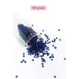 Mbb E-Ticaret Dökme Cam Kum Boncuk (8/0) 3 mm - 60 Gram - Şeffaf Lacivert - BNC207