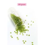 Mbb E-Ticaret Dökme Cam Kum Boncuk (8/0) 3 mm - 60 Gram - Şeffaf Yeşil - BNC208