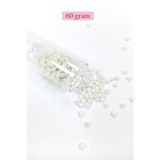 Mbb E-Ticaret Dökme Cam Kum Boncuk Büyük Boy (6/0) 4 mm - 60 Gram - Beyaz - BNC111