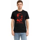 Mbb E-Ticaret Erkek Atatürk Baskılı Tişört Kısa Kollu Bisiklet Yaka T-Shirt - Siyah - XS