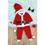 Mbb E-Ticaret Erkek Çocuk Noel Baba Yılbaşı Kostümü Şapkalı Kemerli Bebek Yılbaşı Kostümü
