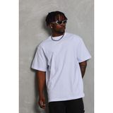 Mbb E-Ticaret Erkek Düz Yazlık Kısa Kol Tişört Bisiklet Yaka Oversize T-Shirt - Beyaz - XL
