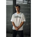 Mbb E-Ticaret Erkek Kısa Kol Yazlık Tişört Bisiklet Yaka Baskılı Oversize T-Shirt - Beyaz