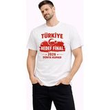 Mbb E-Ticaret Erkek Türkiye Baskılı Tişört Ay Yıldız 2026 Dünya Kupası Taraftar Forma T-Shirt - Beyaz