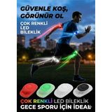 Mbb E-Ticaret Gece Koşu Bilekliği: Su Geçirmez, 2 Fonksiyonlu, Işıklı Güvenlik Bandı - Renkli