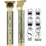Mbb E-Ticaret Gold Uçlu Vintage Şarjlı Traş Makinesi Sakal Ense Çizim Vucüt Kılı Tıraş Makinası