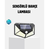 Mbb E-Ticaret Güneş Enerjili 100 LED Dış Mekan Lamba – Hareket Sensörlü, 2200mAh Bataryalı Solar Aydınlatma