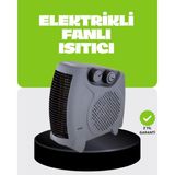 Mbb E-Ticaret Güvenli Elektrikli Fanlı Isıtıcı Termostatlı Hızlı Isıtma