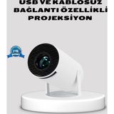 Mbb E-Ticaret HDMI USB Bağlantılı 4K Destekli Taşınabilir Projeksiyon Cihazı