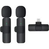 Mbb E-Ticaret K9 Kablosuz Yaka Mikrofonu Lightning 2’li Mini Mikrofon Youtube Tik Tok 2 Adet
