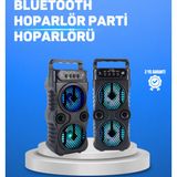 Mbb E-Ticaret Kablosuz LED Işıklı Bluetooth Hoparlör – Fm Radyolu, Mikrofon Girişli