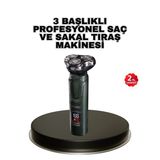 Mbb E-Ticaret Kablosuz Profesyonel Erkek Bakım Seti – 3 Başlıklı, 3D Akıllı Kesim, Taşınabilir