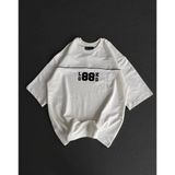 Mbb E-Ticaret Kadın Baskılı T-Shirt Kısa Kol Bisiklet Yaka Oversize Rahat Kalıp Günlük Tişört - Beyaz - XL
