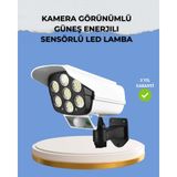 Mbb E-Ticaret Kamera Görünümlü Solar LED Lamba Hareket Sensörlü Uzaktan Kumandalı Bahçe Duvar Aydınlatması