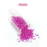 Mbb E-Ticaret Kesme Cam Boncuk 2mm - 20 Gram - Şeffaf Fuşya -BNC315