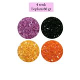 Mbb E-Ticaret Kesme Cam Boncuk 2mm - 4 Renk - Toplam 80 Gram - Bnc437