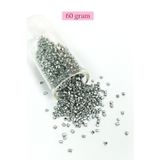 Mbb E-Ticaret Kesme Cam Boncuk 2mm - 60 Gram - Mat Gümüş - Bnc381