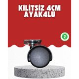 Mbb E-Ticaret Kilitli 6 cm Masa Ayağı Tekli Döner Tekerlek