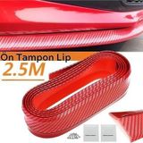 Mbb E-Ticaret Kırmızı Renkli 2,5 Metre Araba Oto Ön Tampon Koruyucu Kauçuk Pratik Tampon Şerit Bant Döşeme Kiti