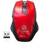 Mbb E-Ticaret Kırmızı Renkli Baş Parmak Destekli Ergonomik Sessiz Kablosuz Mouse – USB Alıcılı, Konforlu MS6300
