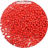 Mbb E-Ticaret Koyu Turuncu Renk 4 Mm Yaklaşık 1100 Adet / 100 Gram Cam Boncuk Oya Yazma Bileklik Ve Kolye