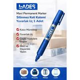 Mbb E-Ticaret Lades Mavi Permanent Marker Silinmez Koli Kalemi Yuvarlak Uç 1 Adet