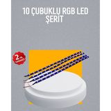Mbb E-Ticaret LED Yağmur Işığı Seti 10 Adet Meteor Çubuk Aydınlatma