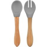 Mbb E-Ticaret Mama Kaşığı ve Çatal Seti Powder Grey