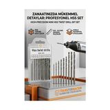 Mbb E-Ticaret Maximilian Voss Serisi | 10'lu Hss Titanyum Alaşım Mikro Matkap Ucu Seti 723036