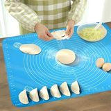 Mbb E-Ticaret Mbb Eticaret 40*50 cm Silikon Ölçekli Kullanımı Kolay Hamur Açma Matı Ekmek Mantı Makarna Hamuru Yoğurma Matı