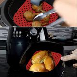 Mbb E-Ticaret Mbb Eticaret Renkli Isıya Dayanıklı Yıkanılabilir Silikon Fırın Airfryer Kare Model Pişirme Matı 21,5 cm Siyah