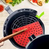 Mbb E-Ticaret Mbb Eticaret Renkli Isıya Dayanıklı Yıkanılabilir Silikon Fırın ve Airfryer Yuvarlak Model Pişirme Matı Siyah