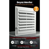 Mbb E-Ticaret Menfez 25X45 cm - Banyo, Tuvalet, Wc Havalandırma Menfezi - Plastik - Beyaz - (Ölçü Seçenekli)