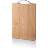 Mbb E-Ticaret Metal Tutacaklı Lüx Bambu Kesme Tahtası 30 Cm X 20 Cm X 1.8 Cm