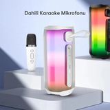 Mbb E-Ticaret Mey Ithalat® Pluse 5 Mikrofonlu Rgb Kablosuz Hoparlör - Beyaz