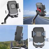 Mbb E-Ticaret Motor,motosiklet,bisiklet ,scooter Için 360 Derece Dönebilen Dikiz Aynası Versiyonu Telefon Tutucu Aparat - Çok Renkli