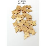Mbb E-Ticaret Oya Abiye Bileklik Kolye Pleksi Metalik Plastik Pul Altın Renk 24 Gram 150 Adet - Bnc549