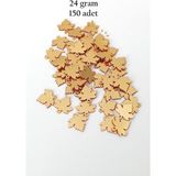 Mbb E-Ticaret Oya Abiye Bileklik Kolye Pleksi Metalik Plastik Pul Altın Renk 24 Gram 150 Adet - Bnc551