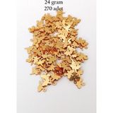 Mbb E-Ticaret Oya Abiye Bileklik Kolye Pleksi Metalik Plastik Pul Altın Renk 24 Gram 270 Adet - Bnc555