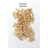 Mbb E-Ticaret Oya Abiye Bileklik Kolye Pleksi Metalik Plastik Pul Altın Renk 24 Gram 300 Adet - Bnc536